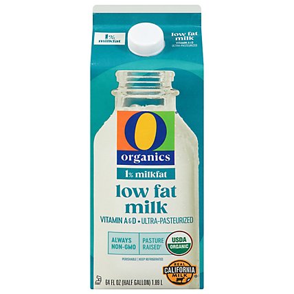 O Organics Organic Milk Lowfat 1% - Half Gallon - Image 2