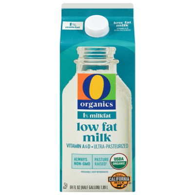 O Organics Organic Milk Lowfat 1% - Half Gallon