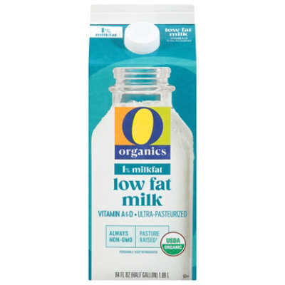 O Organics Milk Low Fat 1% Milkfat - Half Gallon - Image 1