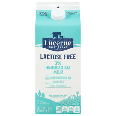 Lucerne Milk Reduced Fat Lactose Free - 64 Fl. Oz.
