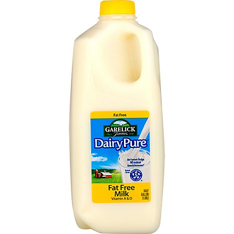 Deans DairyPure Fat Free Milk - 0.5 Gallon