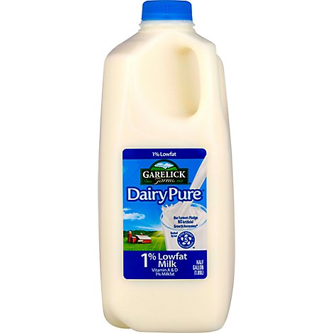 DairyPure Milk Lowfat 1% Milkfat - Half Gallon