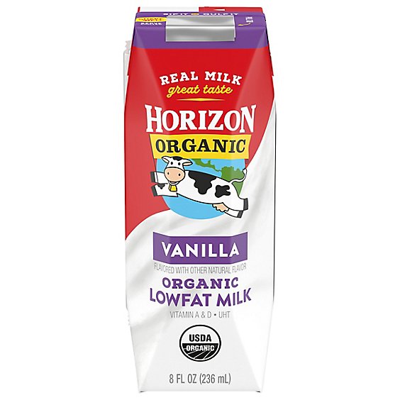 Horizon Organic 1% Lowfat UHT Vanilla Milk - 8 Fl. Oz.
