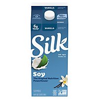 Silk Vanilla Soy Milk - 0.5 Gallon - Image 1