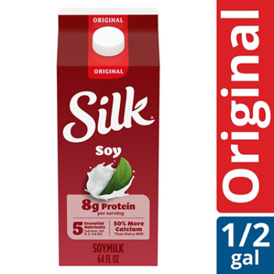 Silk Original Dairy Free Protein Soy Milk Half Gallon - 64 Fl. Oz.