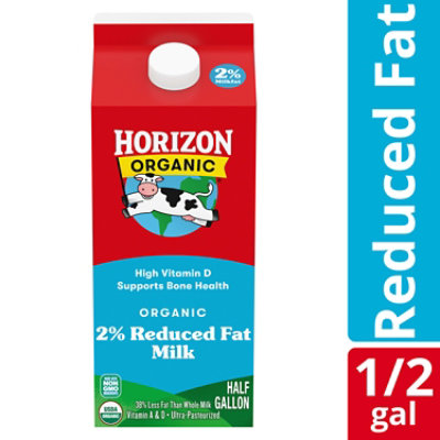 Horizon Organic 2% Reduced Fat High Vitamin D Milk - 0.5 Gallon - Image 1