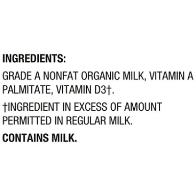 Horizon Organic Fat Free High Vitamin D Milk Carton - 0.5 Gallon - Image 5