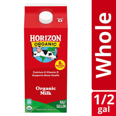 Horizon Organic High Vitamin D Milk Carton - 0.5 Gallon