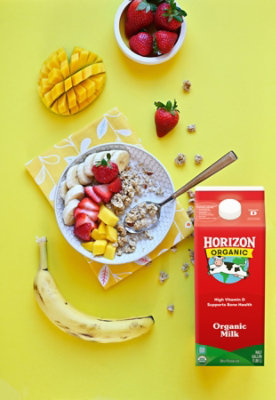 Horizon Organic High Vitamin D Milk Carton - 0.5 Gallon - Image 3