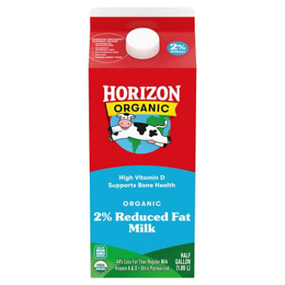 Horizon Organic 2% Reduced Fat Milk Half Gallon - 64 Fl. Oz.