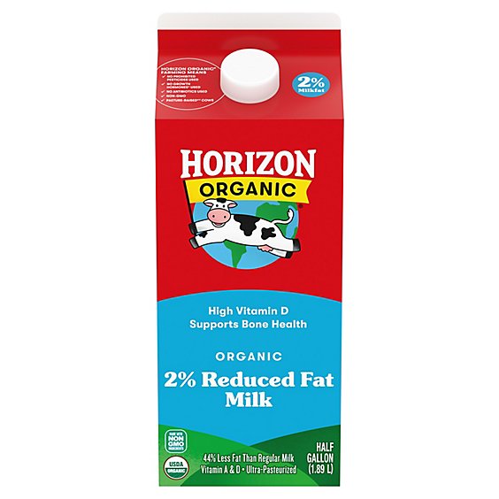 Horizon Organic 2% Reduced Fat Milk Half Gallon - 64 Fl. Oz