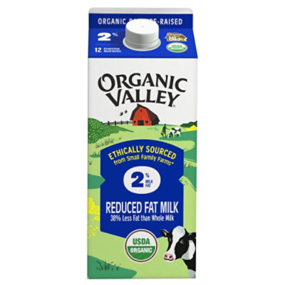 Organic Valley Milk Organic Reduced 2% Milk Fat - Half Gallon