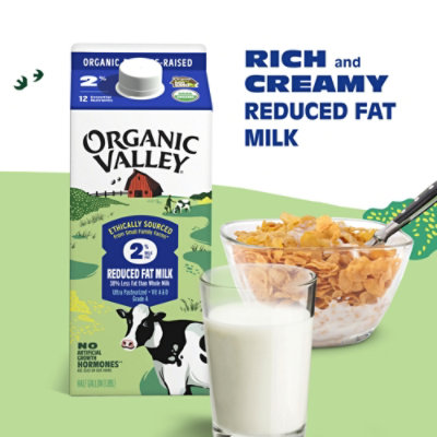 Organic Valley Milk Organic Reduced 2% Milk Fat - Half Gallon - Image 3