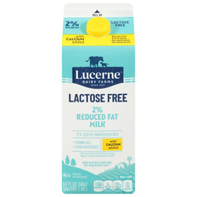 Lucerne Milk Lactose Free Reduced Fat 2% Calcium Enriched - Half Gallon - Image 3