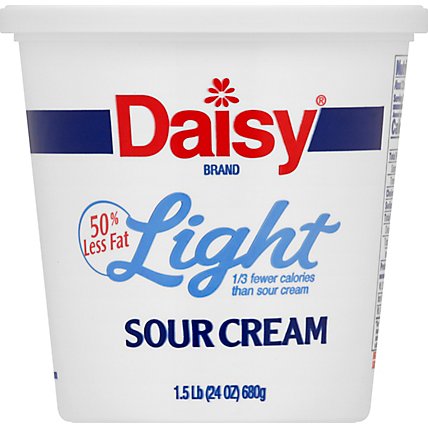 Daisy Sour Cream Pure & Natural Light 50% Less Fat - 24 Oz - Image 2