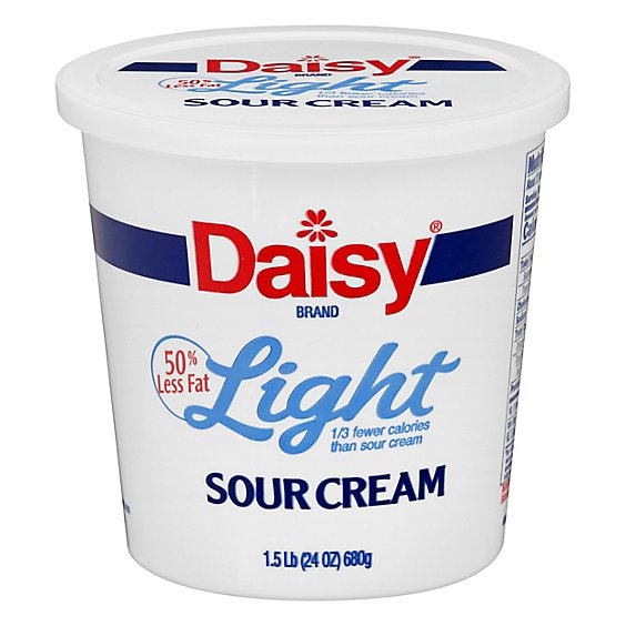 Daisy Sour Cream Pure & Natural Light 50% Less Fat - 24 Oz
