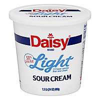 Daisy Sour Cream Pure & Natural Light 50% Less Fat - 24 Oz - Image 1