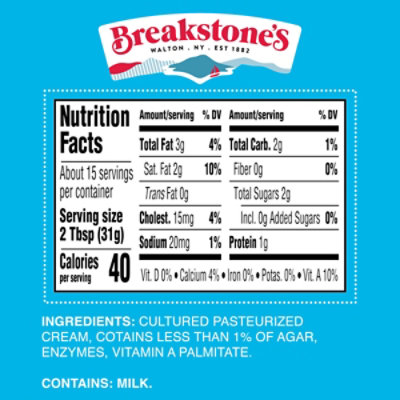 Breakstones Sour Cream Reduced Fat - 16 Oz - Image 4