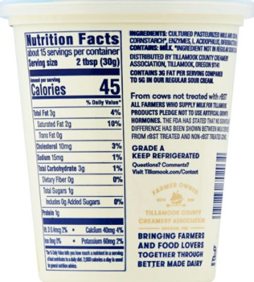 Tillamook Cultured Reduced Fat Sour Cream - 16 Oz - Image 7