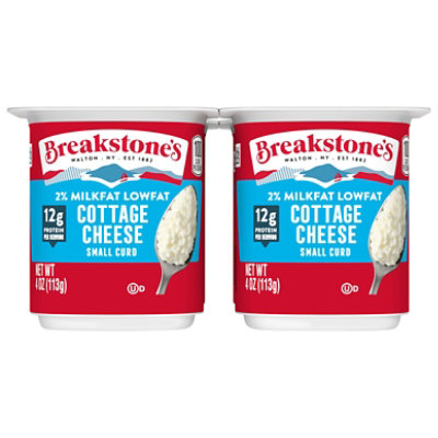 Breakstones Cottage Cheese Snack Size Small Curd Lowfat 2% - 4-4 Oz - Image 3