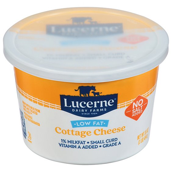 Lucerne Cheese Cottage Small Curd Lowfat 1% Milkfat - 16 Oz