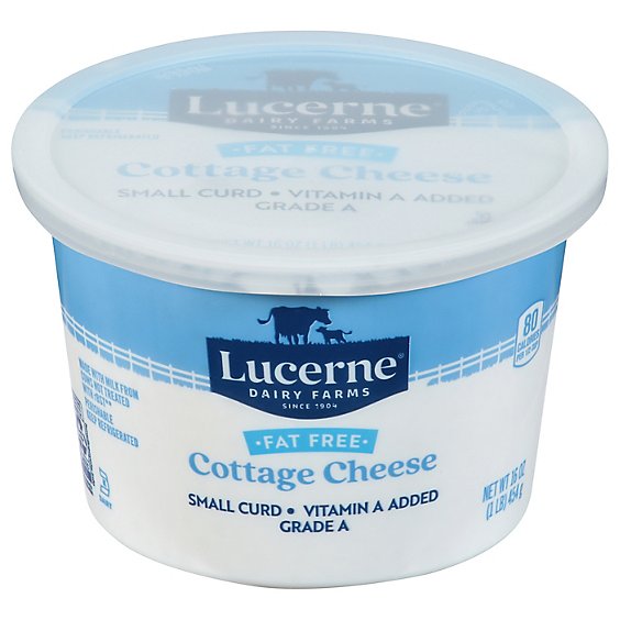 Lucerne Cheese Cottage Small Curd Fat Free - 16 Oz
