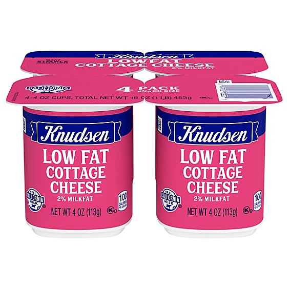 Knudsen Cottage Cheese On The Go Reduced Fat - 4-4 Oz