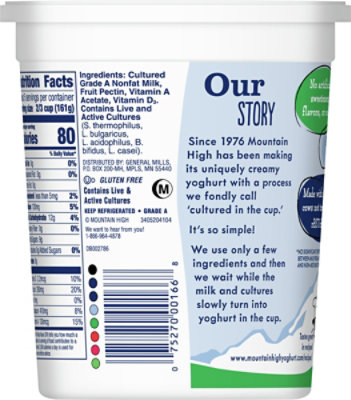 Mountain High Fat Free Plain Yogurt - 32 Oz - Image 6