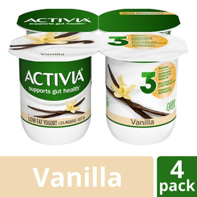 Activia Low Fat Probiotic Vanilla Yogurt - 4-4 Oz - Image 1