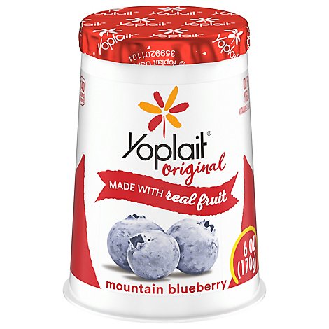 Yoplait Original Yogurt Low Fat Mountain Blueberry - 6 Oz