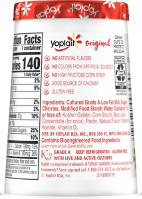 Yoplait Original Yogurt Low Fat Cherry Orchard - 6 Oz - Image 6