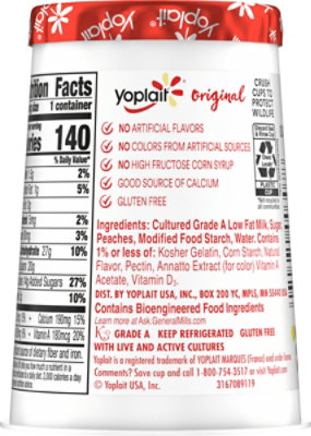 Yoplait Original Yogurt Low Fat Harvest Peach - 6 Oz - Image 6