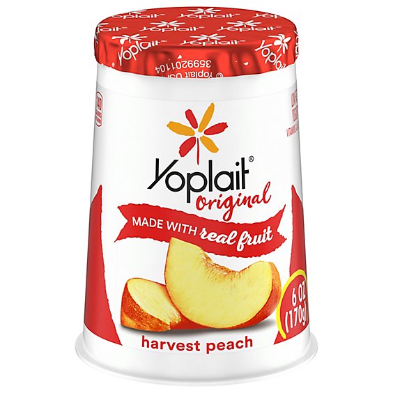 Yoplait Original Yogurt Low Fat Harvest Peach - 6 Oz