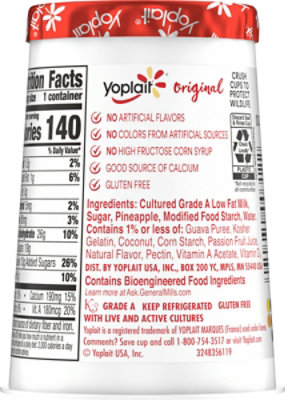 Yoplait Original Yogurt Low Fat Pina Colada - 6 Oz - Image 6