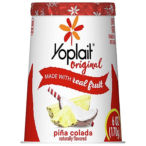 Yoplait Original Yogurt Low Fat Pina Colada - 6 Oz