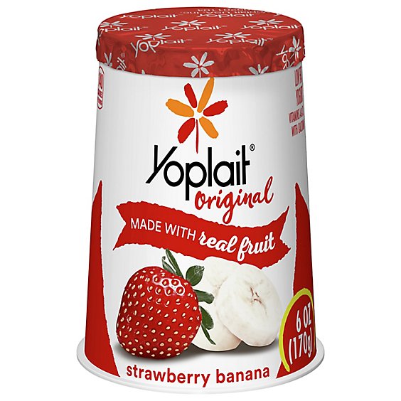 Yoplait Original Yogurt Low Fat Strawberry Banana - 6 Oz
