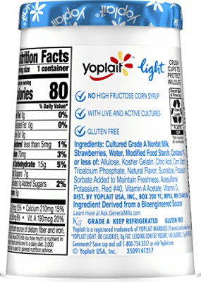 Yoplait Light Yogurt Fat Free Strawberry - 6 Oz - Image 6