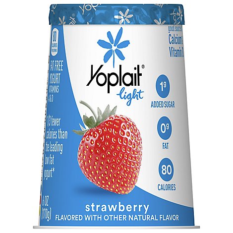 Yoplait Light Yogurt Fat Free Strawberry - 6 Oz