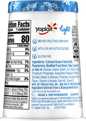 Yoplait Light Yogurt Fat Free Red Raspberry - 6 Oz - Image 6