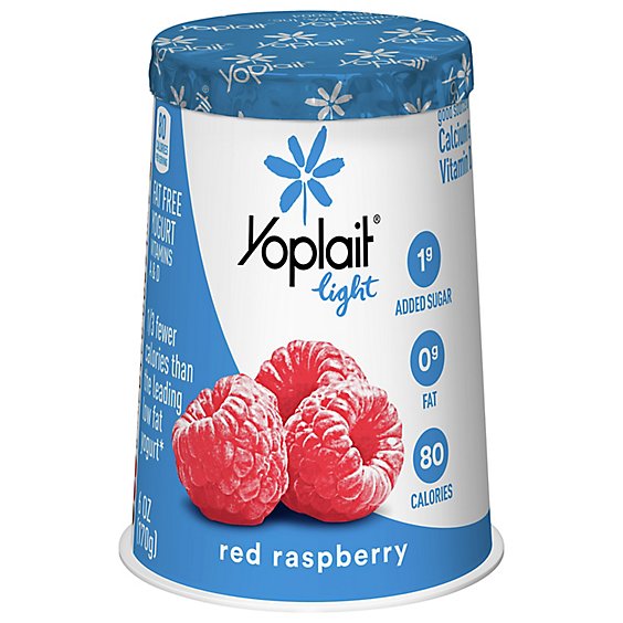 Yoplait Light Yogurt Fat Free Red Raspberry - 6 Oz
