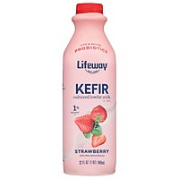 Lifeway Kefir Cultured Milk Smoothie Lowfat Strawberry Low Fat - 32 Fl. Oz. - Image 3