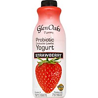 GlenOaks Yogurt Drinkable Low Fat With Probiotics Strawberry - 32 Fl. Oz. - Image 2