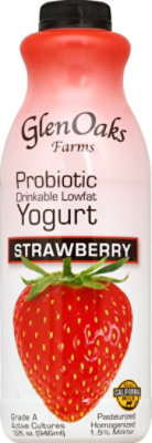 GlenOaks Yogurt Drinkable Low Fat With Probiotics Strawberry - 32 Fl. Oz. - Image 2