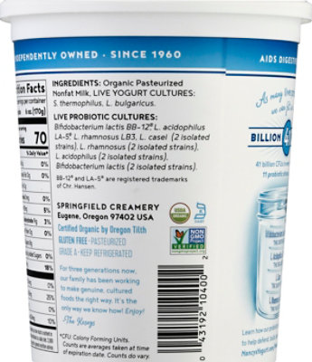 Nancys Organic Yogurt Plain Nonfat - 32 Oz - Image 6