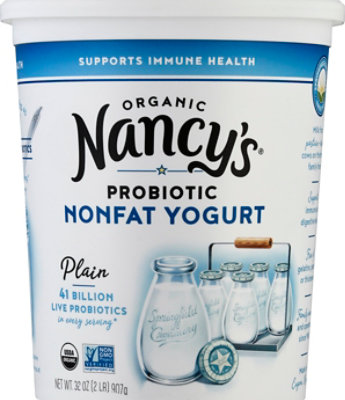 Nancys Organic Yogurt Plain Nonfat - 32 Oz - Image 2