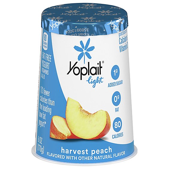 Yoplait Light Yogurt Fat Free Harvest Peach - 6 Oz