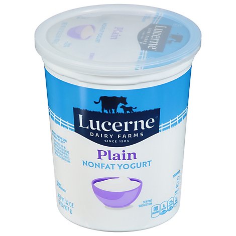 Lucerne Yogurt Fat Free Plain - 32 Oz