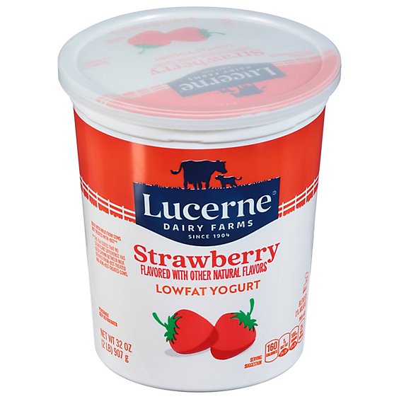 Lucerne Yogurt Lowfat Strawberry Flavored - 32 Oz