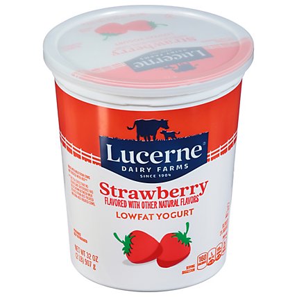 Lucerne Yogurt Lowfat Strawberry Flavored - 32 Oz - Image 1