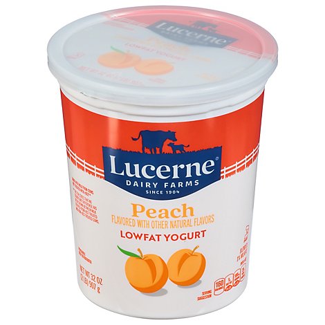 Lucerne Yogurt Low Fat Peach - 32 Oz